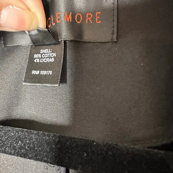 Nina McLemore Size 8 Black Open Front Blazer Contrasting White Stitching - Picture 6 of 7